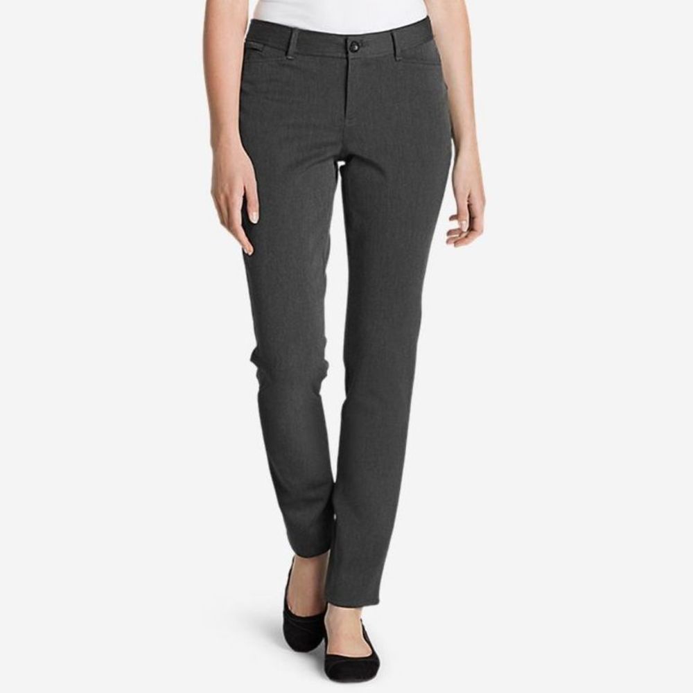 Eddie Bouer Curvy fit gray flare leg stretch women’s dress pants